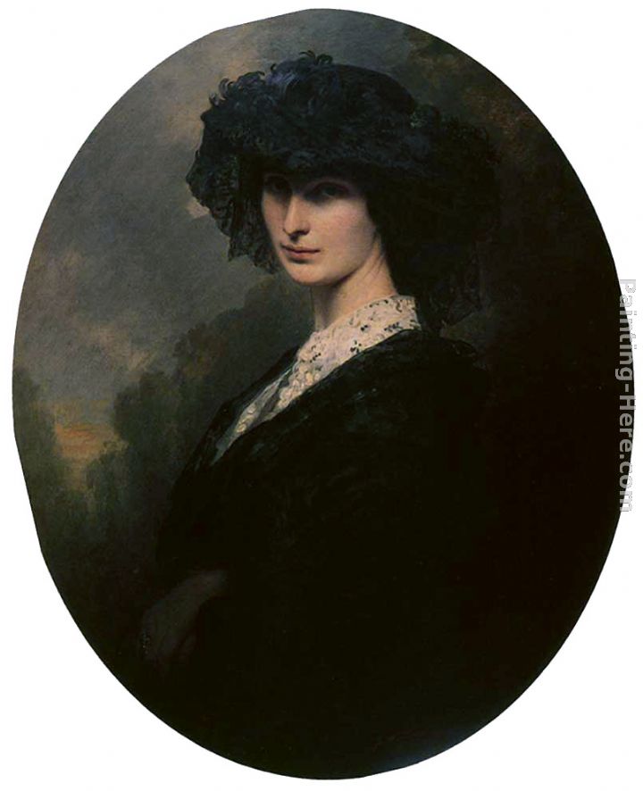 Jadwiga Potocka, Countess Branicka painting - Franz Xavier Winterhalter Jadwiga Potocka, Countess Branicka art painting